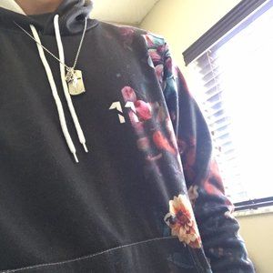 Black Floral "11" Hoodie